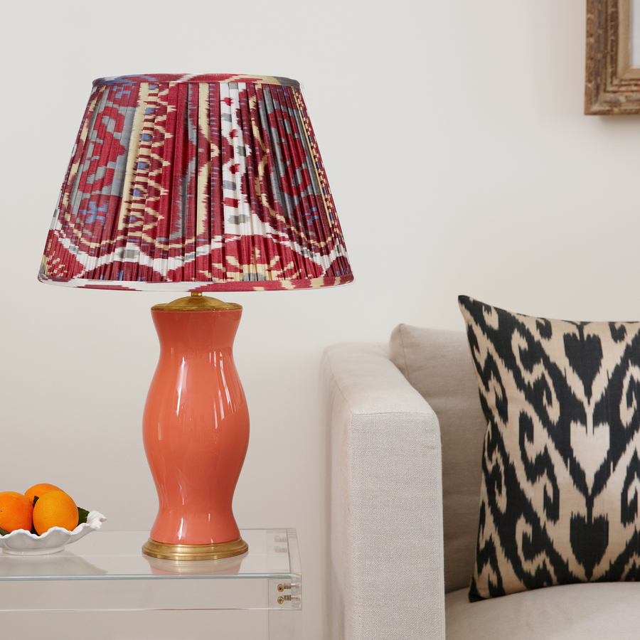 Multicoloured Silk Ikat Lampshade