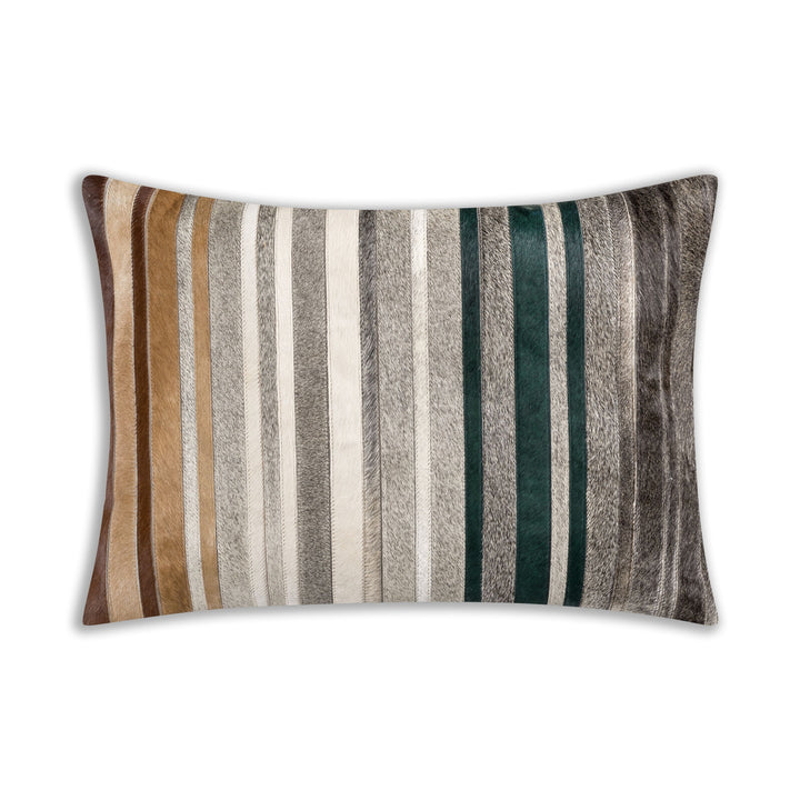 Ember Multicoloured Cowhide Stripe Cushion