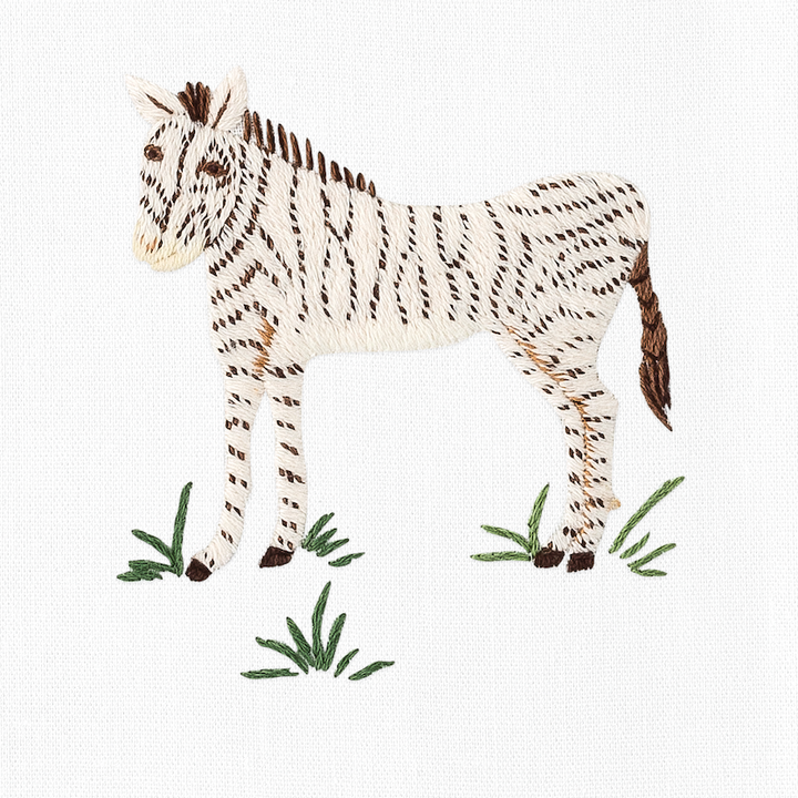 Zebra Cotton Embroidered Hand Towel