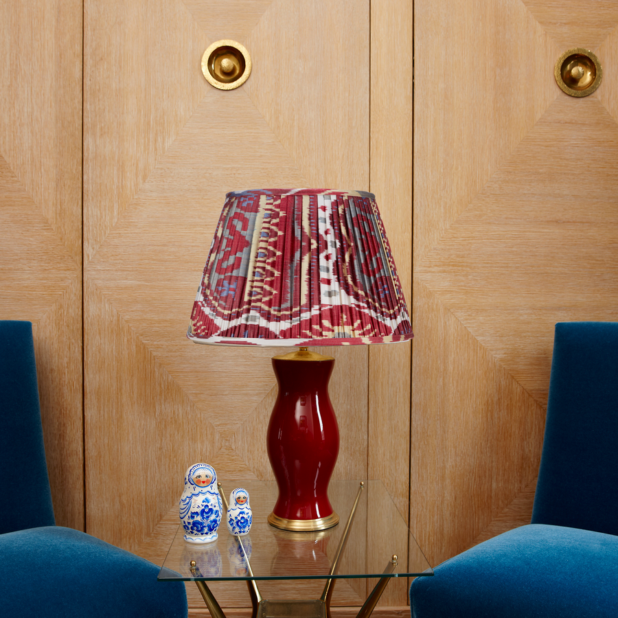 Multicoloured Silk Ikat Lampshade