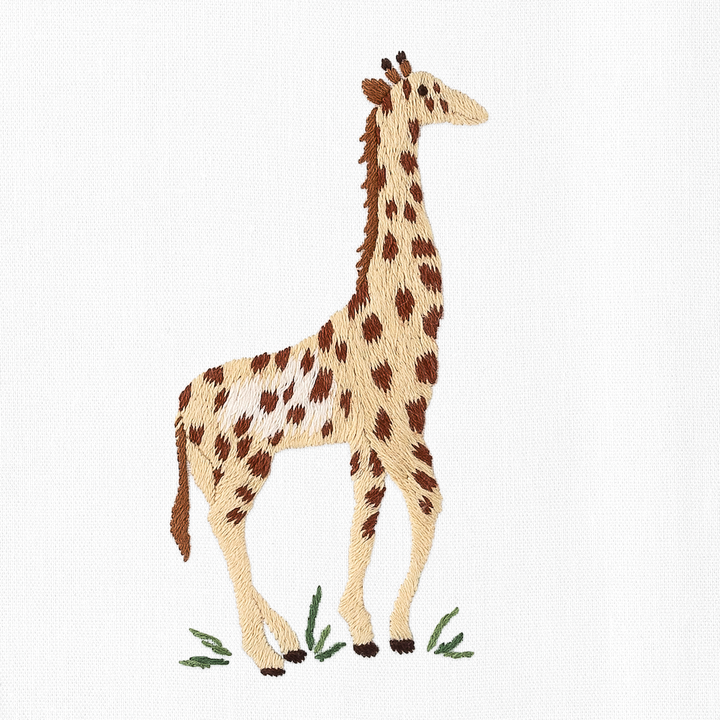Giraffe Cotton Embroidered Hand Towel