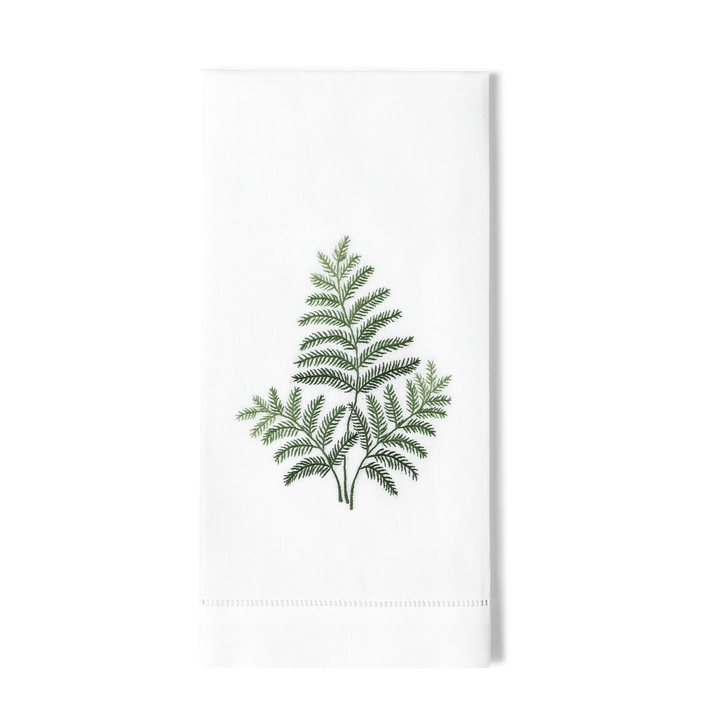 Fern Cotton Embroidered Hand Towel