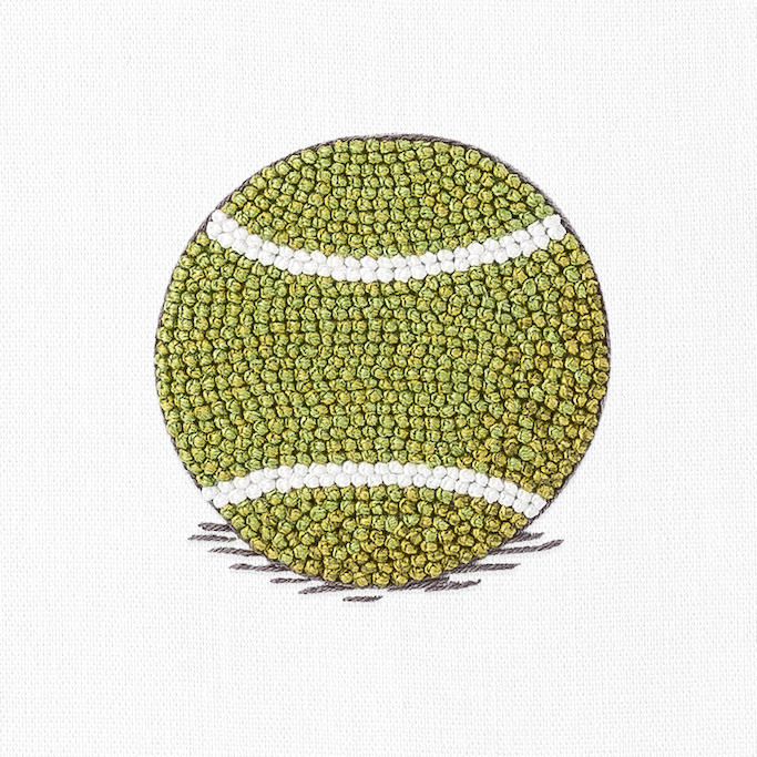 Tennis Ball Cotton Embroidered Hand Towel