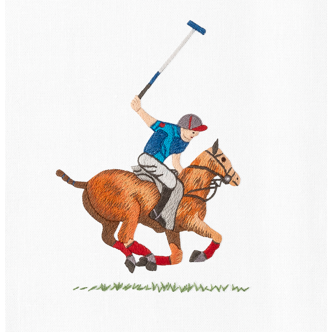Polo Player Cotton Embroidered Hand Towel