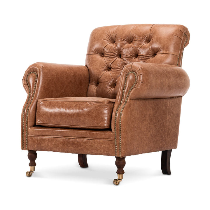 Kingston Armchair - Cambridge Hazelnut Leather