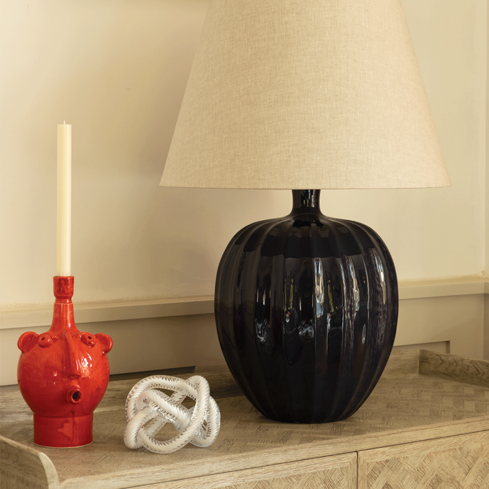 Kristiana Ceramic Table Lamp - Indigo | William Yeoward