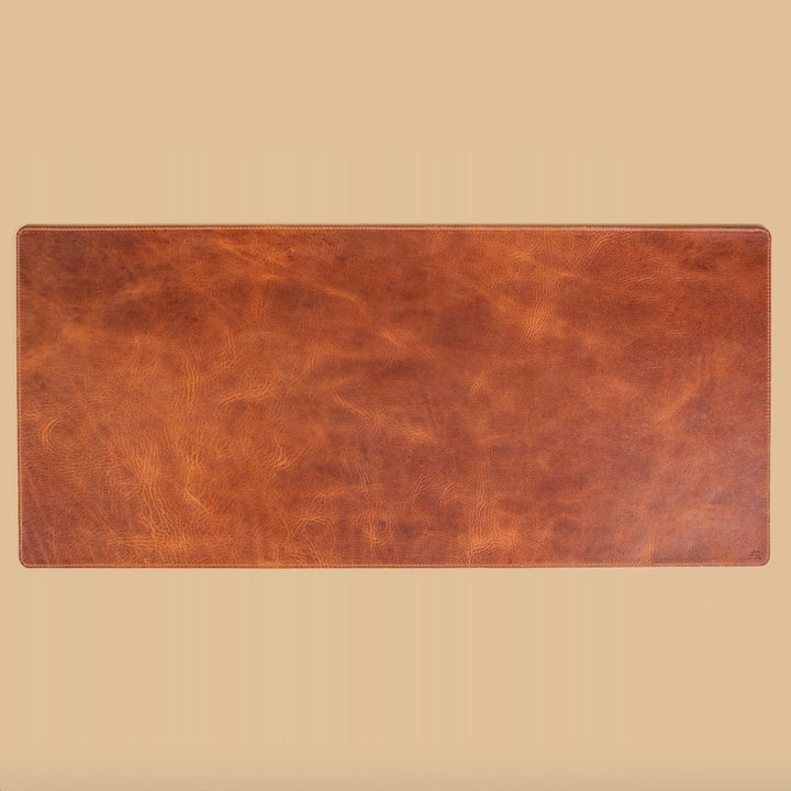 Leather Desk Mat - Deep Tan