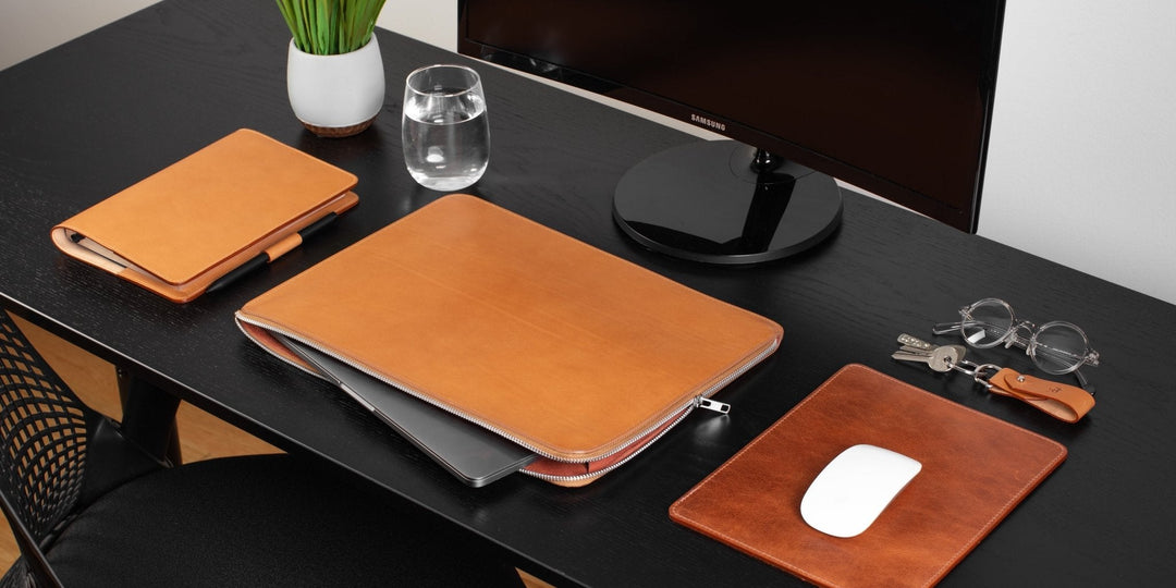 Leather Mouse Pad - Deep Tan