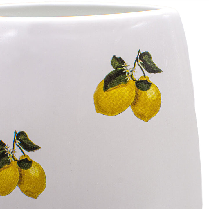 White Lemon Ceramic Vase
