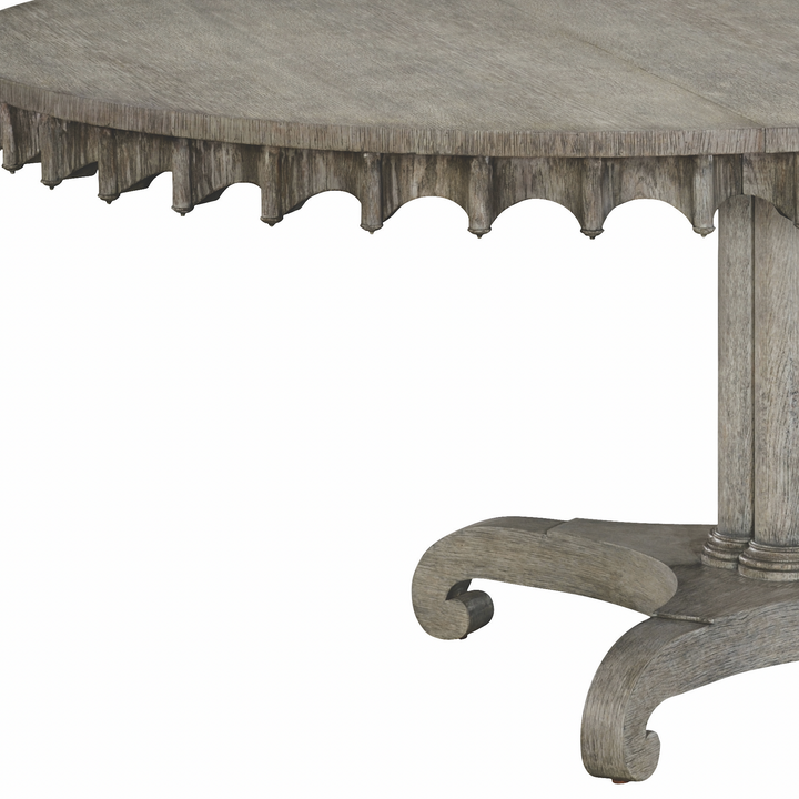 Longwood Oval Extending Greyed Oak Dining Table
