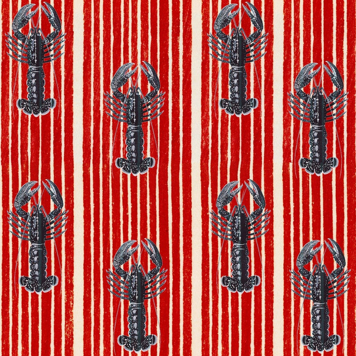 Mediterranean Lobsters Red Wallpaper