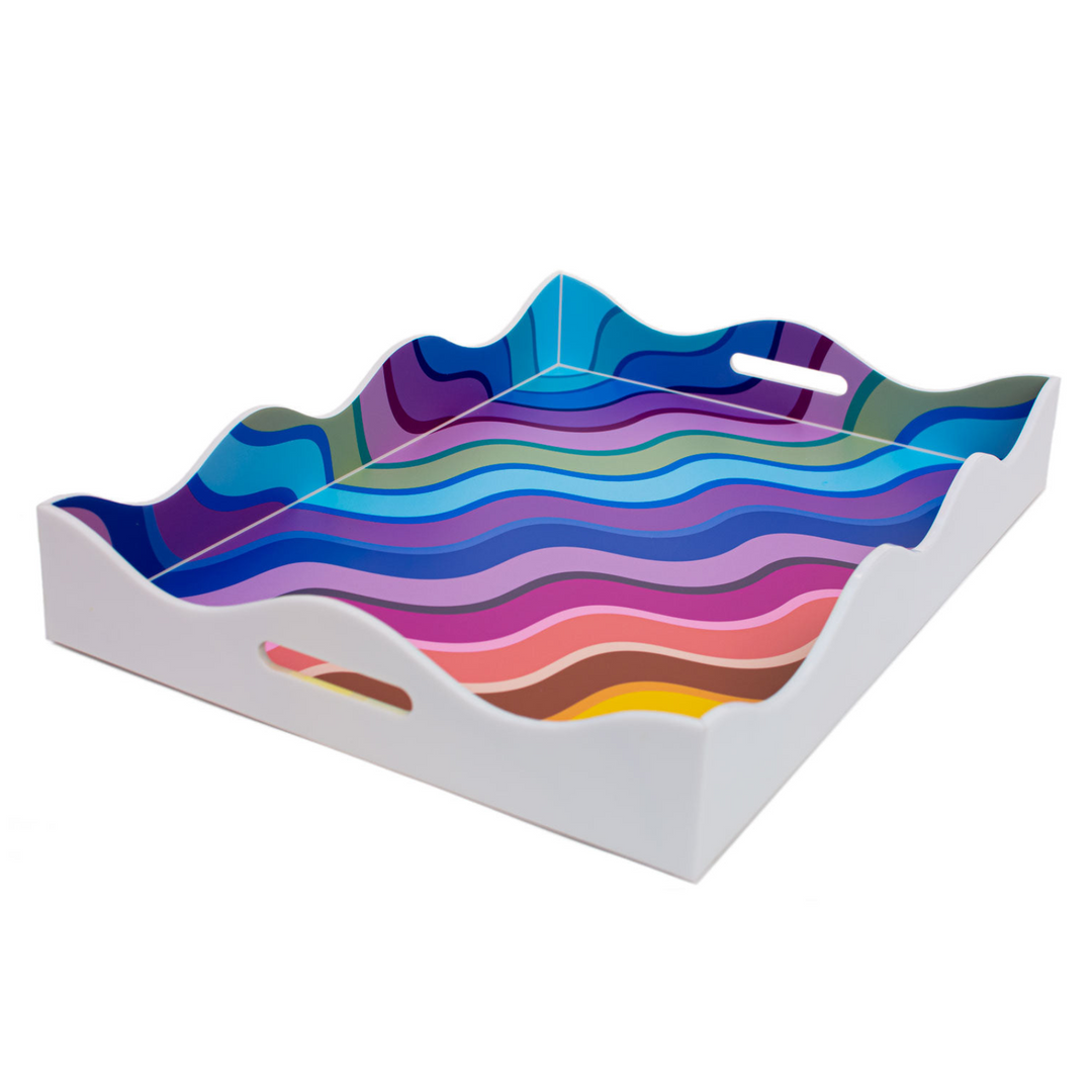 Multi-Coloured Scallop Tray