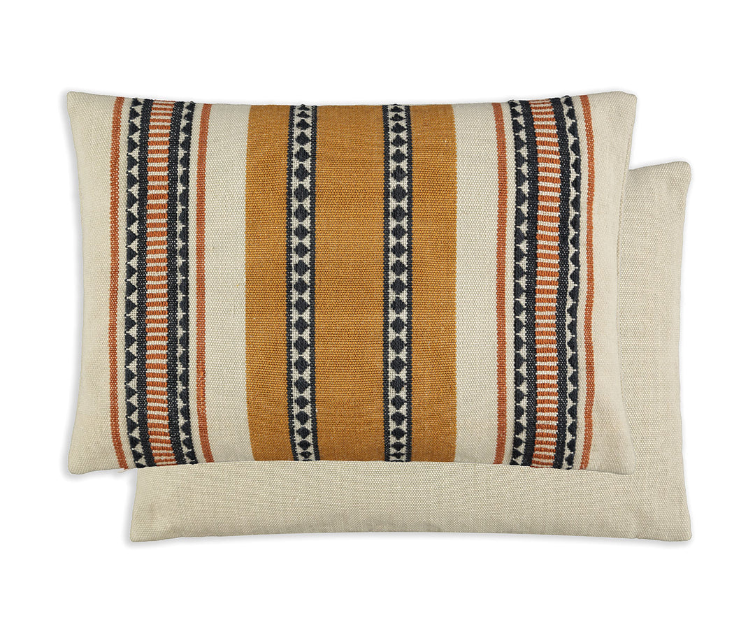 Nariz Ochre Striped Outdoor Cushion