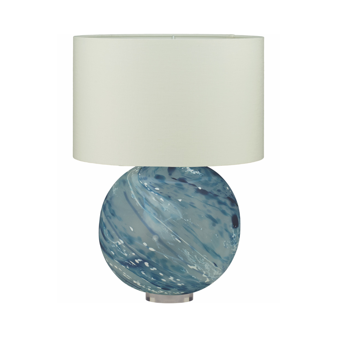 Nyla Crystal Glass Table Lamp - Indigo | William Yeoward