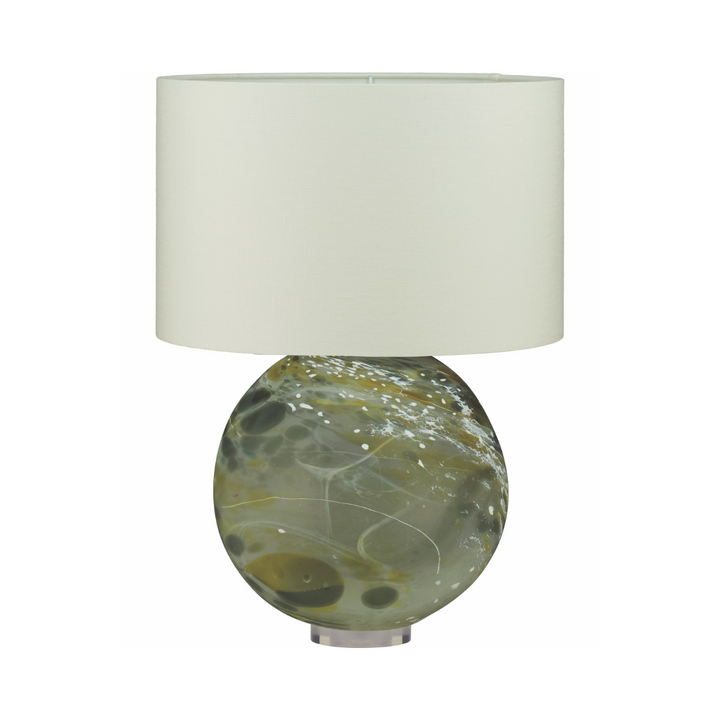 Nyla Crystal Glass Table Lamp - Sage