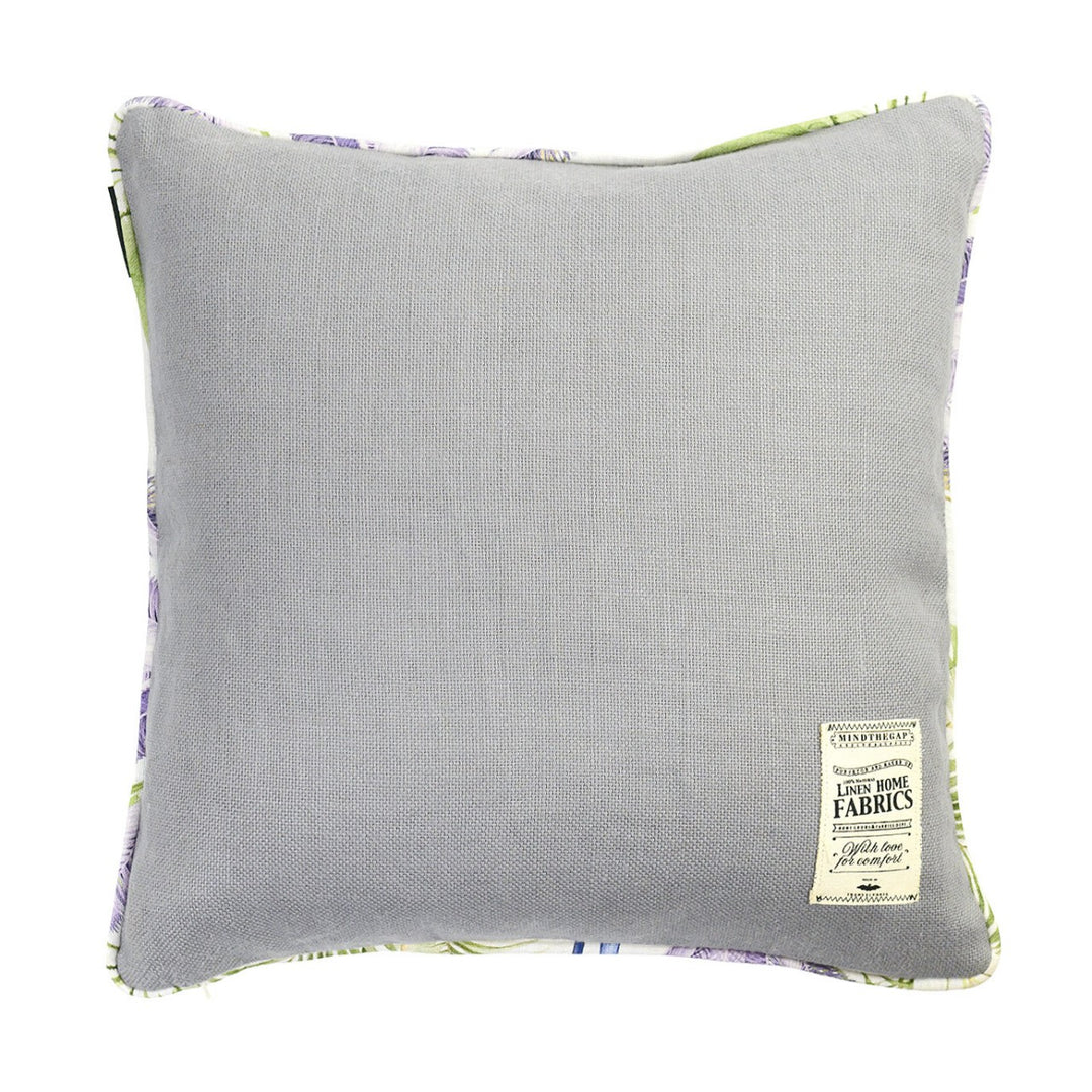 Palmeras Grey Linen Cushion