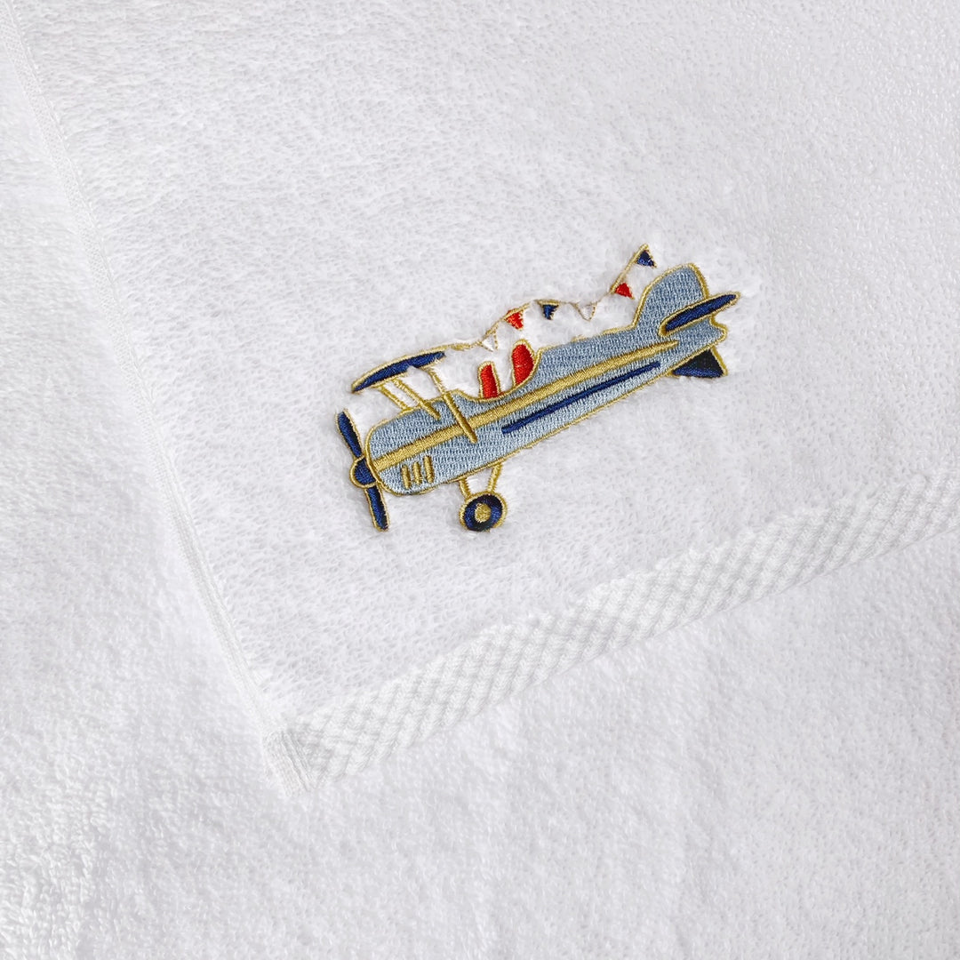 Vintage Plane Embroidered Towel