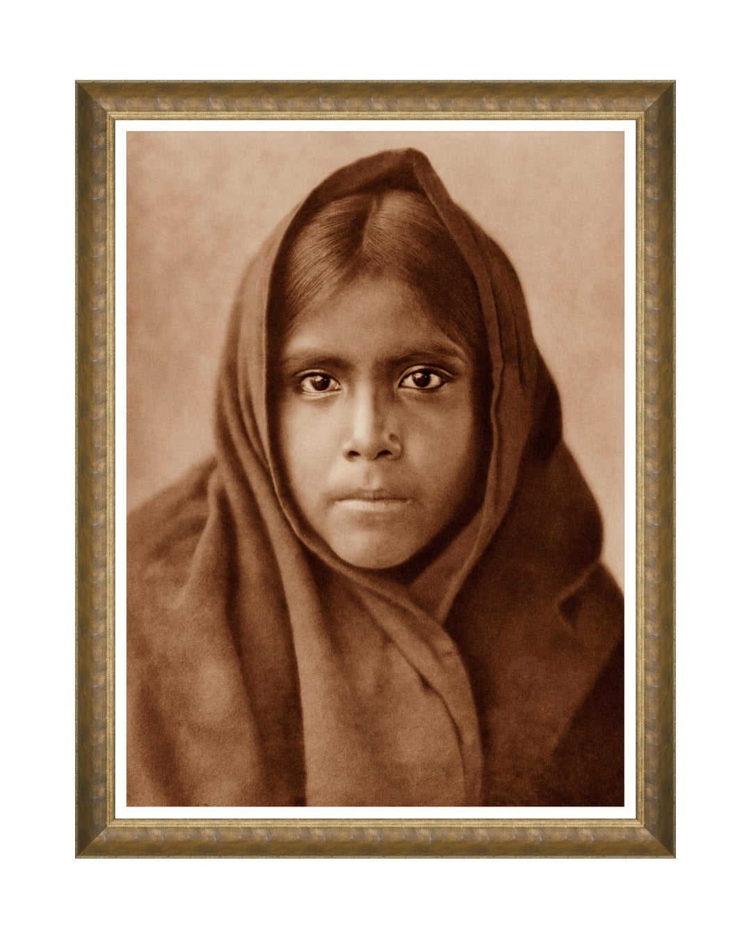 Qahatika Girl by Edward Curtis Framed Art