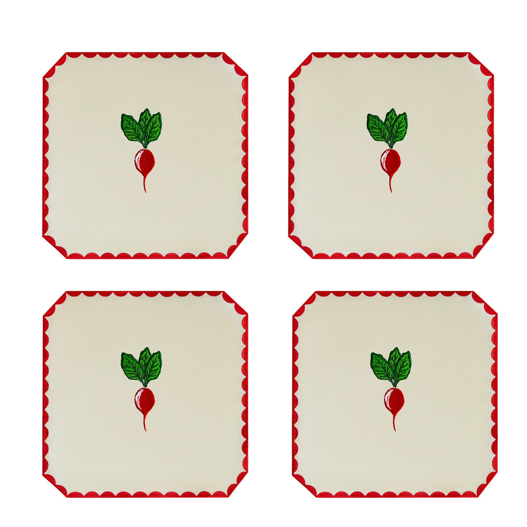 Radish Embroidered Placemats