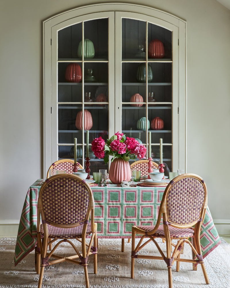 Santa Croce Tablecloth - Green & Pink
