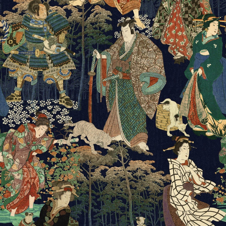 Samurai & Geisha Wallpaper
