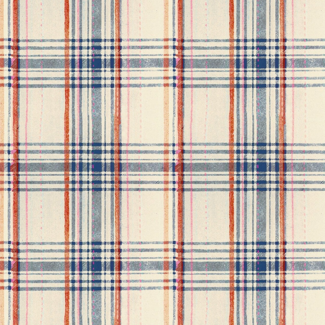 Equestrian Plaid by Mind the Gap - Blue/Green/Yellow/Red - Wallpaper -  WP30110