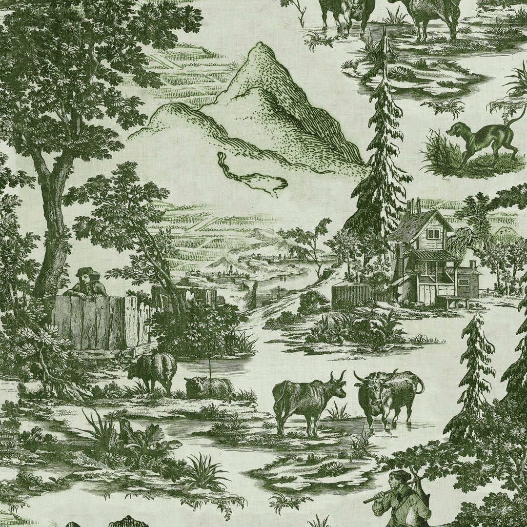 Evergreen Toile Du Tyrol Wallpaper