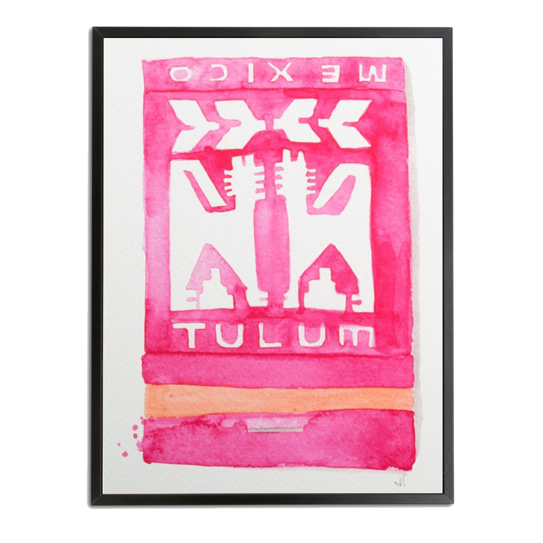 Tulum Matchbook Watercolour Print