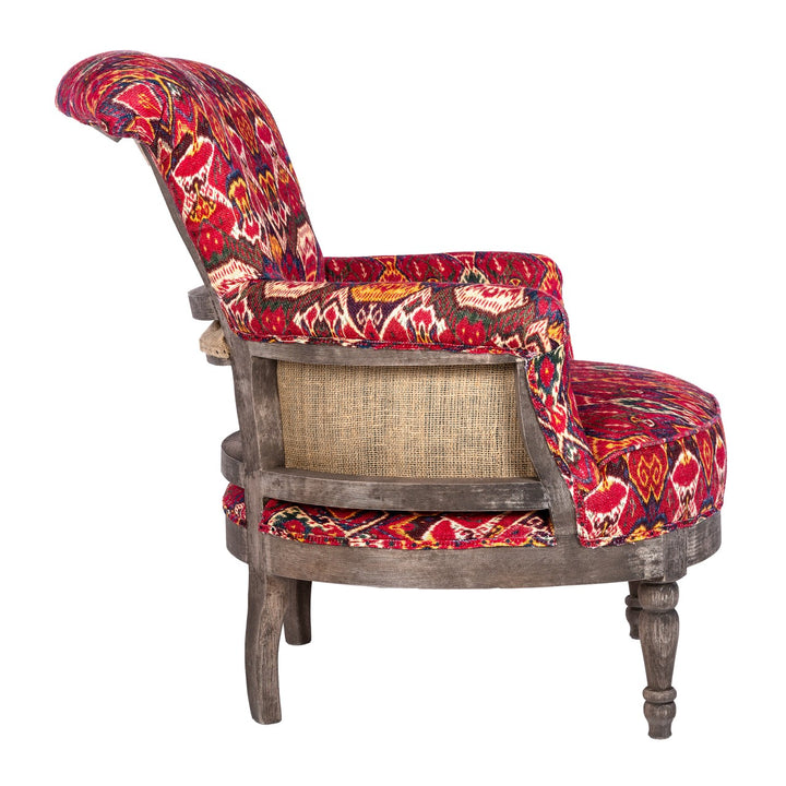 Louis Uzbek Ikat Linen Deconstructed Chair