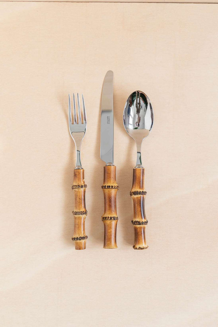 12 Piece Bamboo Cutlery Set