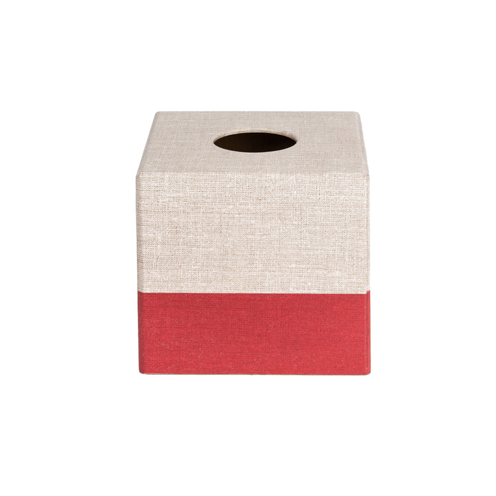 Red Hessian Tissue Box Cover