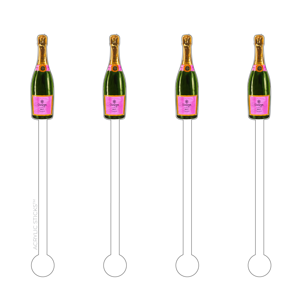 Rosé Champagne Stir Sticks