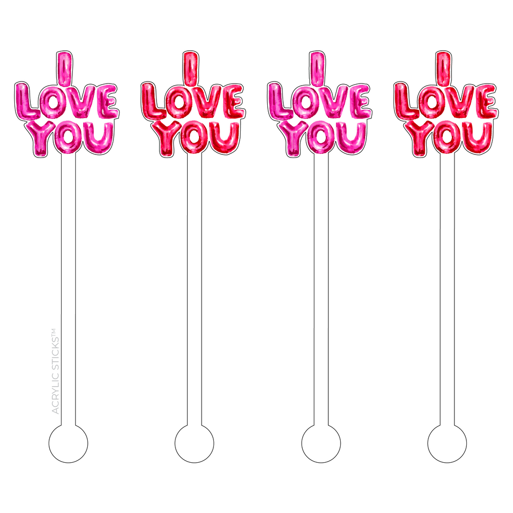I Love You Valentine's Day Stir Sticks
