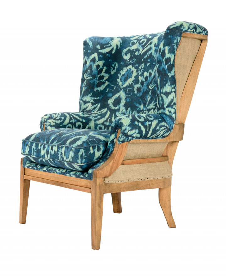 William Deconstructed Wingback Chair - Ionian Linen