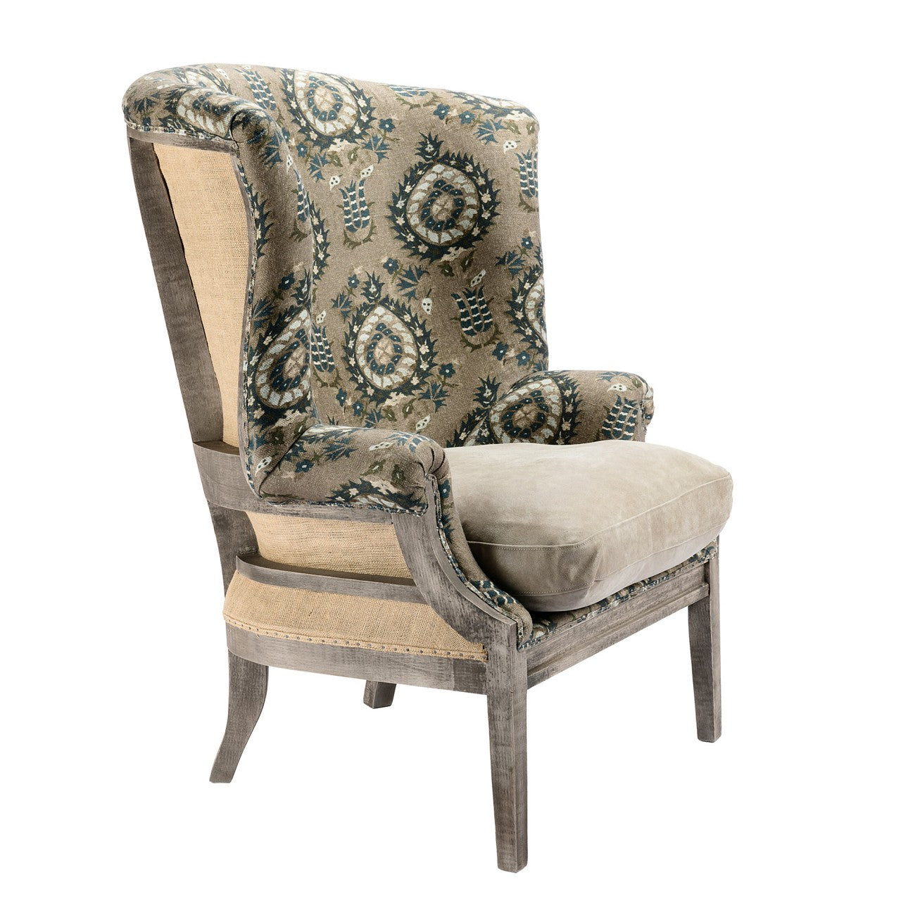 Deconstructed outlet wingback chair