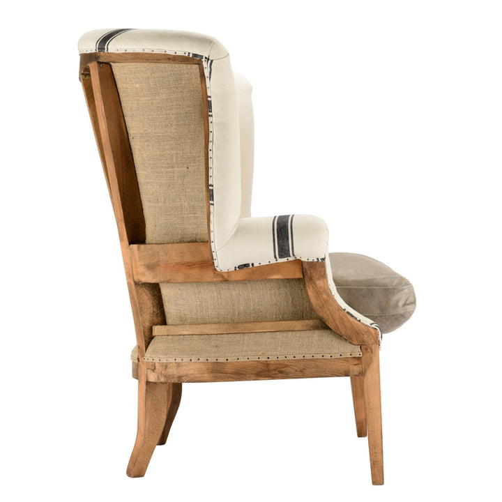 William Deconstructed Wingback Chair - Hajdu Linen