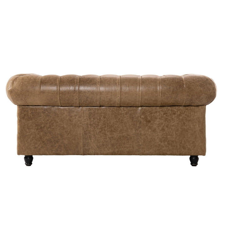Winston Tufted Sofa - Cambridge Sage Leather