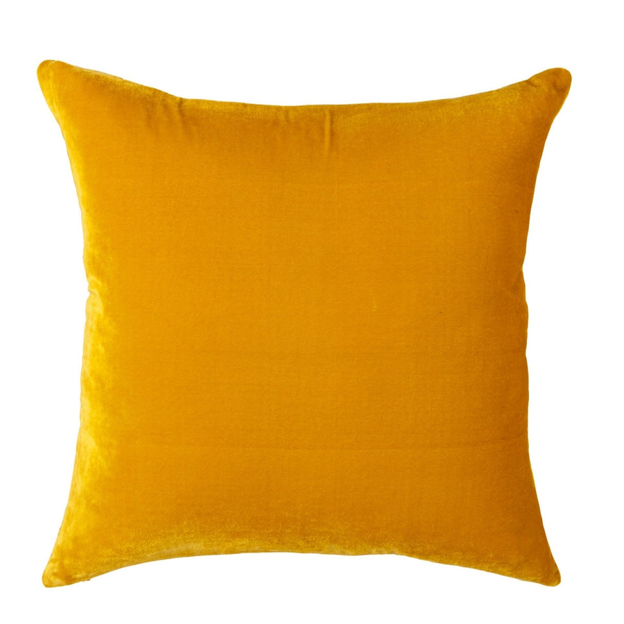 Paddy Mustard Yellow Velvet Cushion, William Yeoward