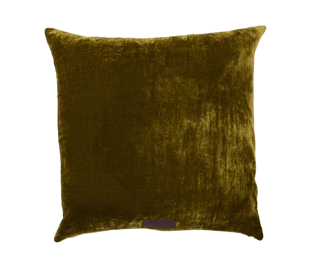 Paddy Olive Green Velvet Cushion