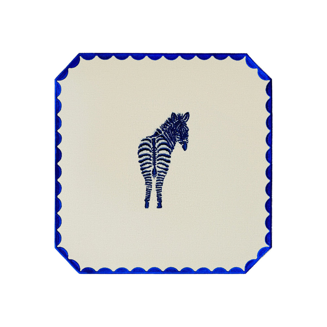 Zebra Embroidered Placemats